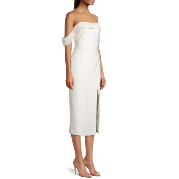Likely White Off-Shoulder Midi Dress - Picture 6 of 16